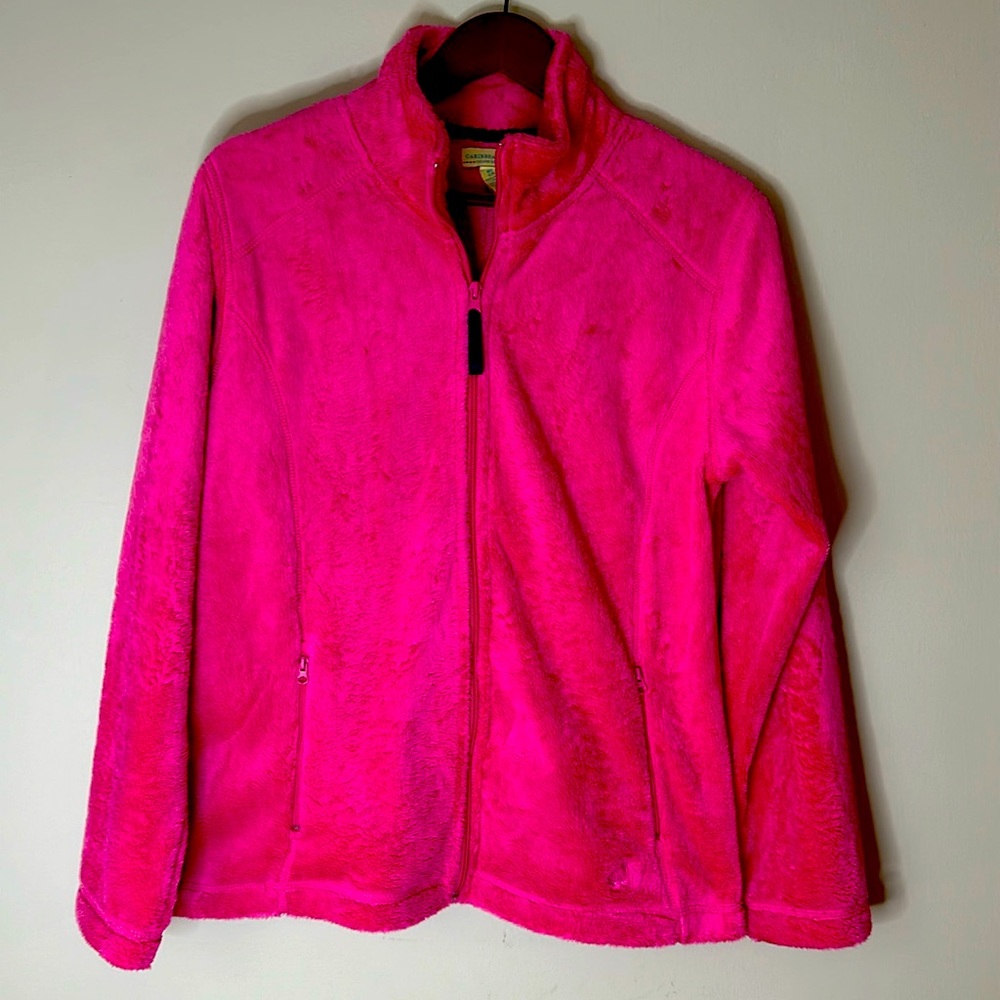 Caribbean Joe, hot pink fleece jacket size L